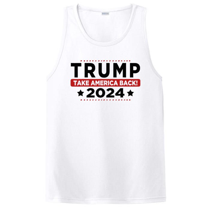 Trump 2024 Take America Back American Flag Trump 2024 PosiCharge Competitor Tank