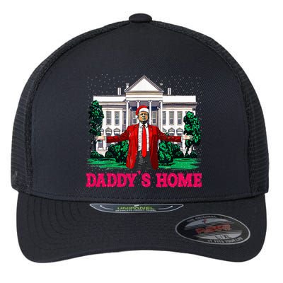 Trump 2024 Take America Back Daddys Home Christmas Flexfit Unipanel Trucker Cap