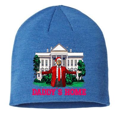 Trump 2024 Take America Back Daddys Home Christmas Sustainable Beanie