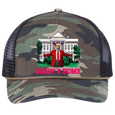 Trump 2024 Take America Back Daddys Home Christmas Retro Rope Trucker Hat Cap