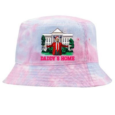 Trump 2024 Take America Back Daddys Home Christmas Tie-Dyed Bucket Hat