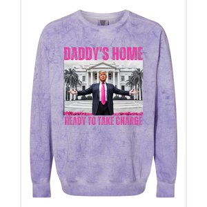 Trump 2024 Take America Back DaddyS Home Colorblast Crewneck Sweatshirt