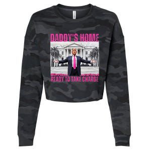 Trump 2024 Take America Back DaddyS Home Cropped Pullover Crew