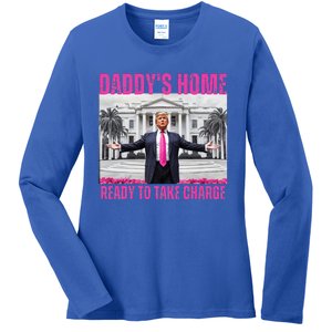 Trump 2024 Take America Back DaddyS Home Ladies Long Sleeve Shirt