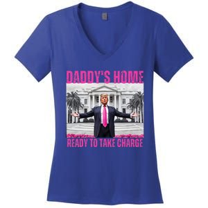 Trump 2024 Take America Back DaddyS Home Women's V-Neck T-Shirt