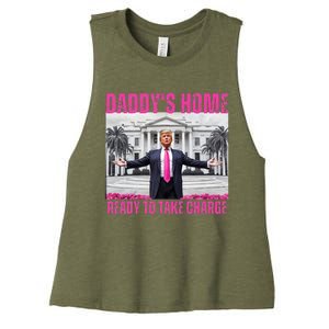 Trump 2024 Take America Back DaddyS Home Women's Racerback Cropped Tank