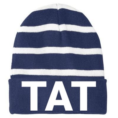 Trump 2024 Tough As Trump Tat Pa Rally 2024 Usa Flag Save Our Republic Striped Beanie with Solid Band