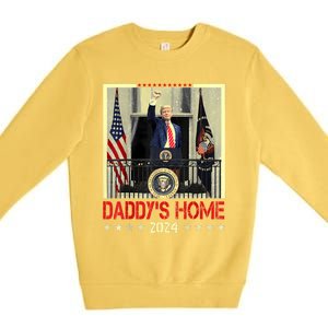 Trump 2024 Take America Back DaddyS Home Trump 2024 Premium Crewneck Sweatshirt