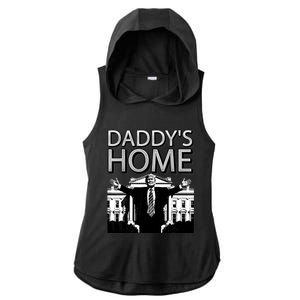 Trump 2024 Take America Back DaddyS Home Trump Ladies PosiCharge Tri-Blend Wicking Draft Hoodie Tank