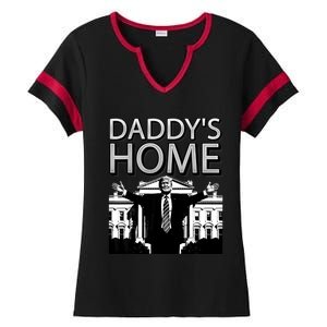 Trump 2024 Take America Back DaddyS Home Trump Ladies Halftime Notch Neck Tee