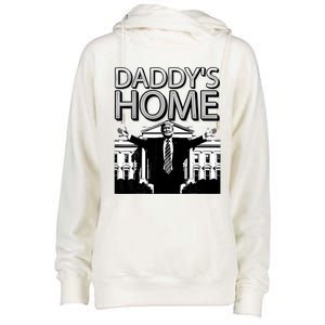 Trump 2024 Take America Back DaddyS Home Trump Womens Funnel Neck Pullover Hood