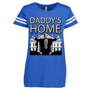 Trump 2024 Take America Back DaddyS Home Trump Enza Ladies Jersey Football T-Shirt