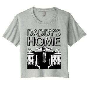 Trump 2024 Take America Back DaddyS Home Trump Women's Crop Top Tee