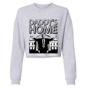 Trump 2024 Take America Back DaddyS Home Trump Cropped Pullover Crew