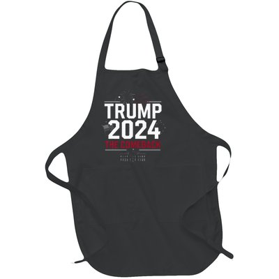 Trump 2024 The Comeback Victory Trump President Celebration Full-Length Apron With Pockets