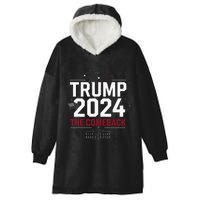 Trump 2024 The Comeback Victory Trump President Celebration Hooded Wearable Blanket