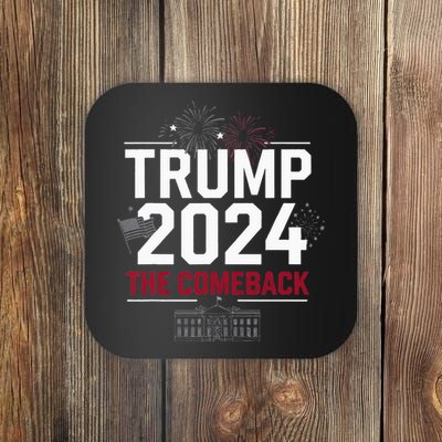 Trump 2024 The Comeback Victory Trump President Celebration Coaster