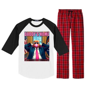 Trump 2024 Take America Back Daddys Home Raglan Sleeve Pajama Set