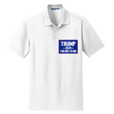 Trump 2024 Too Big To Rig Dry Zone Grid Polo