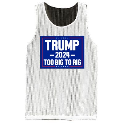 Trump 2024 Too Big To Rig Mesh Reversible Basketball Jersey Tank