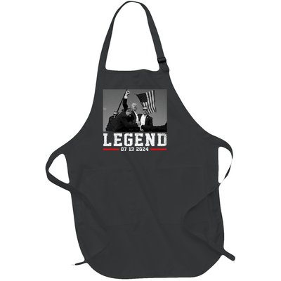 Trump 2024 Trump Shooting President Legend Full-Length Apron With Pockets