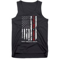 Trump 2024 Take America Back Election Patriotic Flag Tank Top