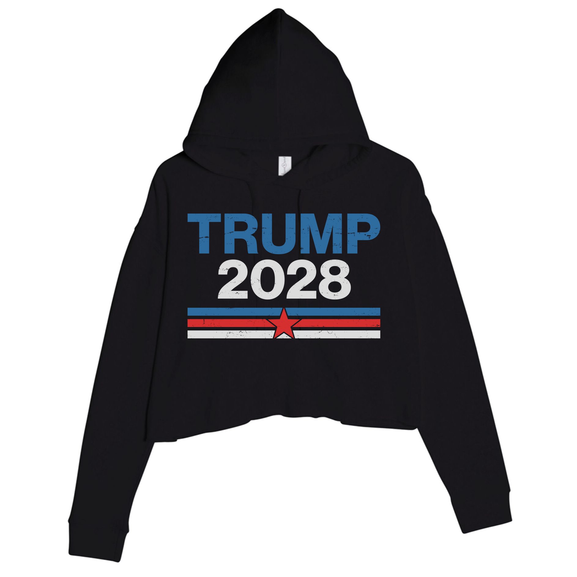 Trump 2028 Crop Fleece Hoodie