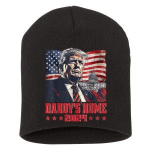 Trump 2024 Take America Back Daddys Home Short Acrylic Beanie