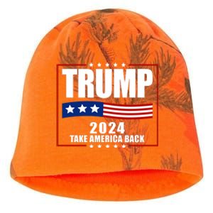 Trump 2024 Take America Back Kati - Camo Knit Beanie