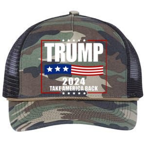 Trump 2024 Take America Back Retro Rope Trucker Hat Cap