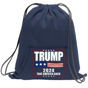 Trump 2024 Take America Back Sweatshirt Cinch Pack Bag