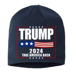 Trump 2024 Take America Back Sustainable Beanie