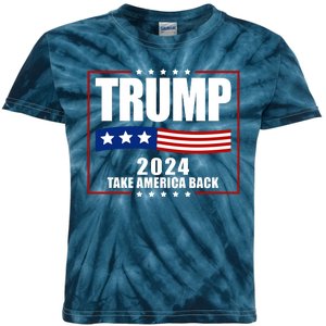 Trump 2024 Take America Back Kids Tie-Dye T-Shirt