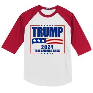 Trump 2024 Take America Back Kids Colorblock Raglan Jersey