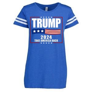 Trump 2024 Take America Back Enza Ladies Jersey Football T-Shirt