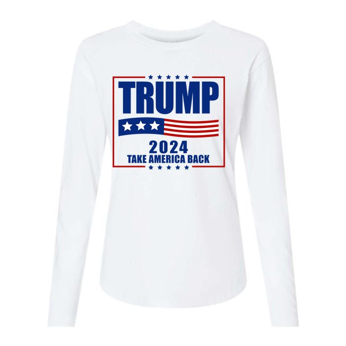 Trump 2024 Take America Back Womens Cotton Relaxed Long Sleeve T-Shirt