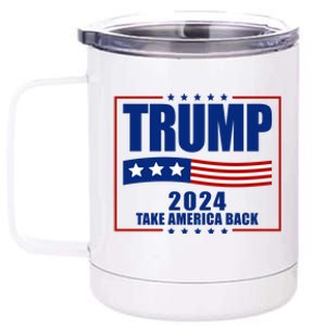 Trump 2024 Take America Back 12 oz Stainless Steel Tumbler Cup