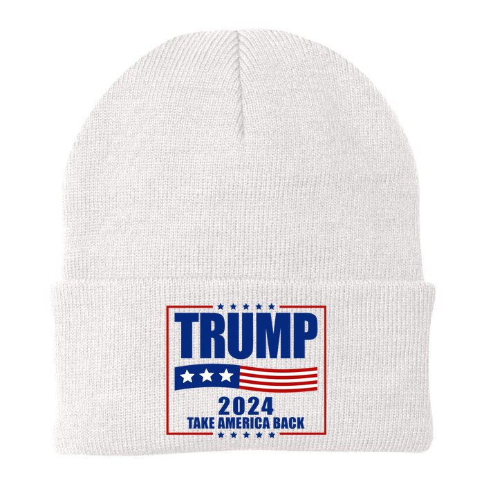 Trump 2024 Take America Back Knit Cap Winter Beanie