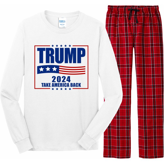 Trump 2024 Take America Back Long Sleeve Pajama Set