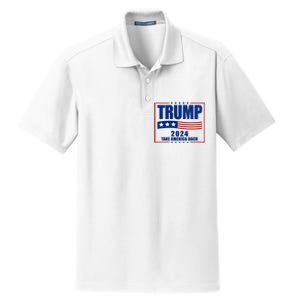 Trump 2024 Take America Back Dry Zone Grid Polo