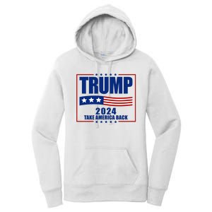 Trump 2024 Take America Back Women's Pullover Hoodie