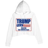 Trump 2024 Take America Back Crop Fleece Hoodie