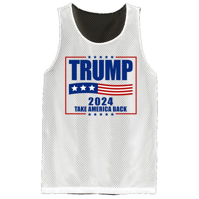 Trump 2024 Take America Back Mesh Reversible Basketball Jersey Tank