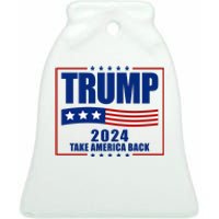 Trump 2024 Take America Back Ceramic Bell Ornament