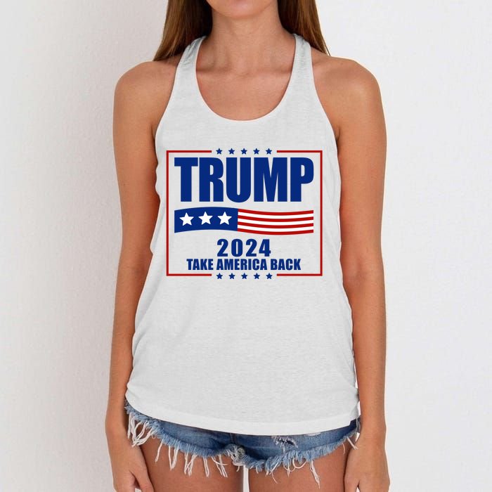 Trump 2024 Take America Back Women's Knotted Racerback Tank