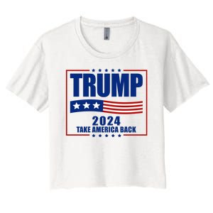 Trump 2024 Take America Back Women's Crop Top Tee