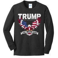 Trump 2024 Take America Back Graphic Kids Long Sleeve Shirt