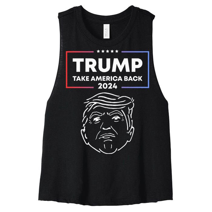 Trump 2024 Take America Back Election The Return Women's Racerback Cropped Tank