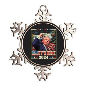 Trump 2024 Take America Back DaddyS Home Metallic Star Ornament