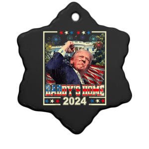 Trump 2024 Take America Back DaddyS Home Ceramic Star Ornament